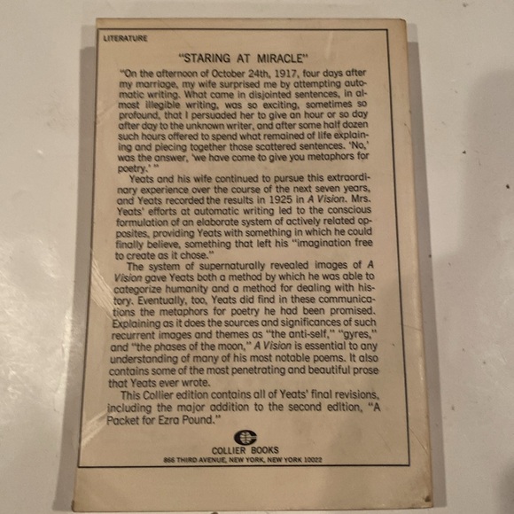 “A Vision,” W. B. Yeats - Picture 2 of 2